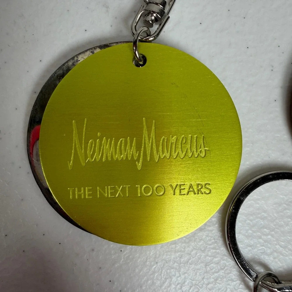 Neiman Marcus Keychain Butterfly Next 100 Years Double Disc Metallic Lot 3 Set